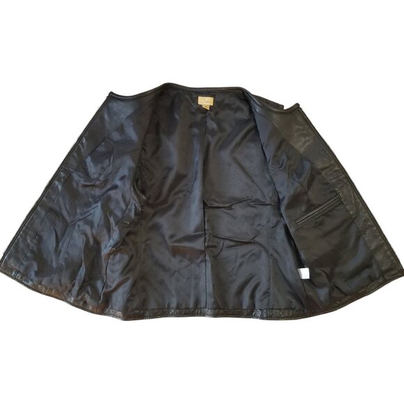 Caslon Leather Vest Quilted w/ Reversible Zipper - Picture 12 of 14